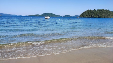 Private beach, white sand