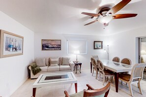 TV - Dog-friendly canal-front home near Lake Jackson with water views, grill, firepit (Sebring)