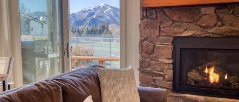 TV, fireplace, stereo