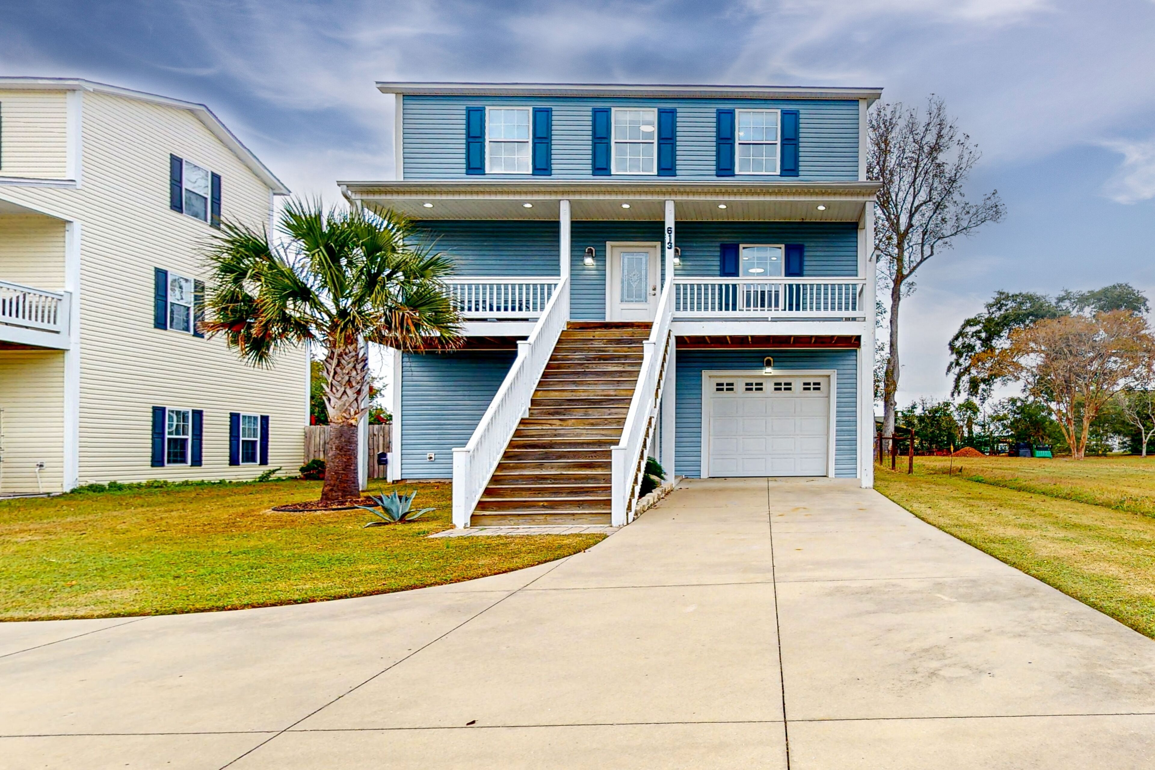 Brand new home in a central location with river views, decks, office, & firepit