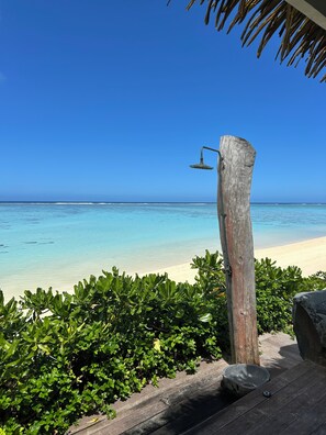 Sun-loungers, beach towels