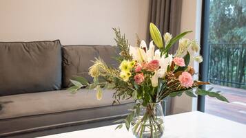 Luxury Apartment, 1 Bedroom, Garden View | 1 bedroom, blackout curtains, soundproofing, iron/ironing board