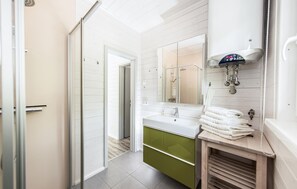 Shower, hair dryer