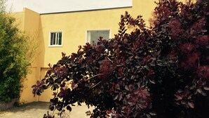 A building with a yellow exterior and a window. - Redwood coast farm stay (Bayside)