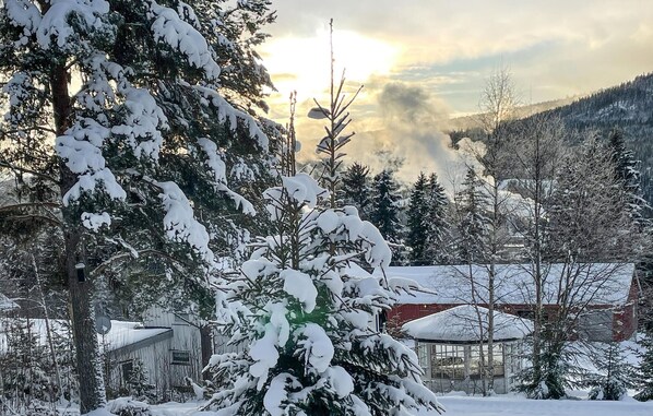 A snow-covered landscape with a house and a glass structure. - Awesome home in Trysil with WiFi (Trysil)