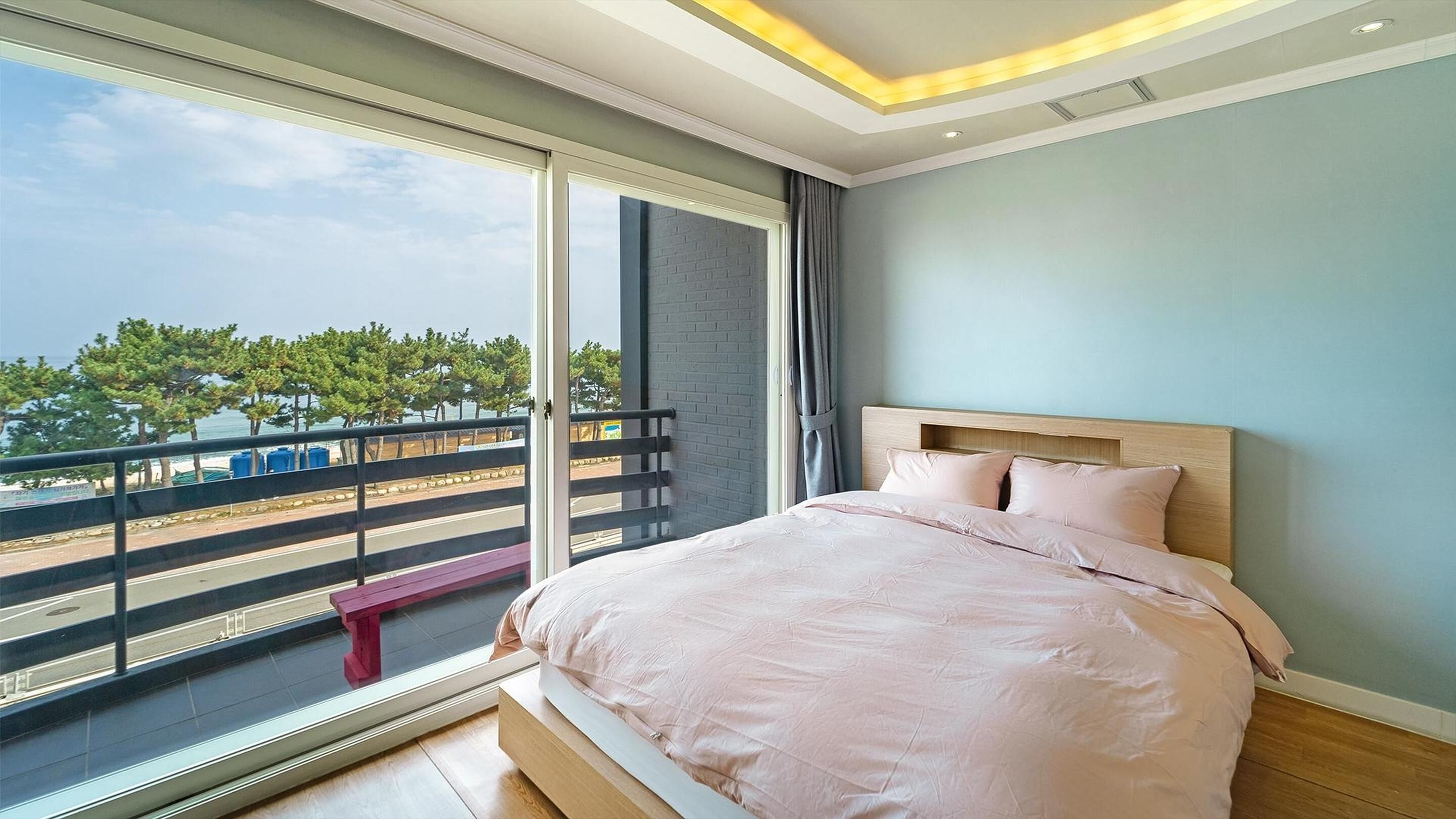 ベーシック ルーム 1 ベッドルーム (Milk Tea 302 (Ocean View)) | 1 室のベッドルーム、WiFi (無料)