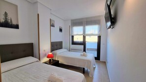 2 bedrooms, desk, iron/ironing board, travel cot