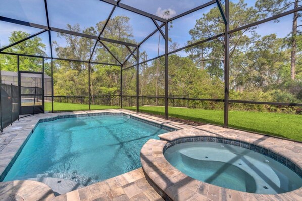 A heated pool