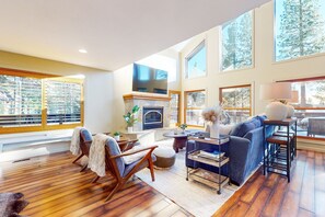 TV, fireplace - 🏔️ Mountain Escape in Incline Village | Views, Fireplaces, & Family Vibes (Incline Village)