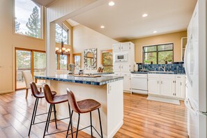 Fridge, microwave, oven, stovetop - 🏔️ Mountain Escape in Incline Village | Views, Fireplaces, & Family Vibes (Incline Village)