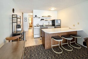 Fridge, microwave, oven, stovetop - Ocean View Condo. Pet Friendly. Beach Access. (Lincoln City)