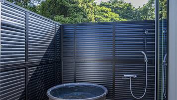 Basic Villa, 2 Twin Beds | Bathroom | Separate tub and shower, deep soaking tub, rainfall showerhead, slippers