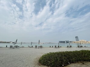 Private beach, white sand