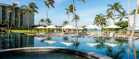 Een verwarmd zwembad