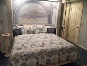 Chambre Deluxe, 1 très grand lit, balcon, vue montagne