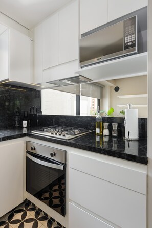 Fridge, microwave, oven, stovetop - w* | Bright 2BR Duplex with Balcony in Condesa (Ciudad de México)