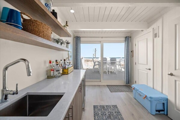 Fridge, microwave, oven, stovetop - Four Bedroom Oceanside Townhome with Pool and View (Ocean City)