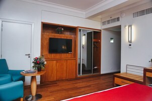 In-room safe, desk, laptop workspace, blackout drapes