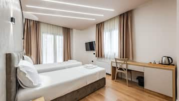 商務雙床房 | 1 間睡房、意大利 Frette 床單、高級寢具、羽絨被
