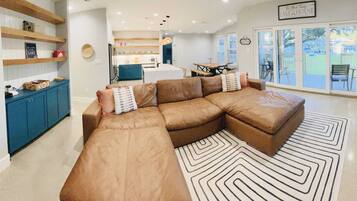 TV, fireplace, video games, DVD player