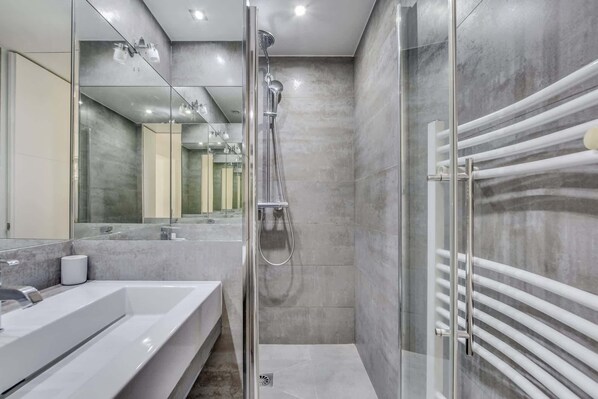 Shower, hair dryer