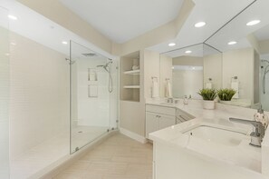 Condo, 3 Bedrooms | Bathroom - 50 Shades Of White - Gullwing #805 - 6620 Estero Blvd 3 Bedroom Condo by RedAwning (Fort Myers Beach)