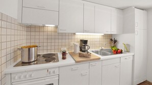 Nhà gỗ Tiêu chuẩn, 2 phòng ngủ, 2 phòng tắm, cạnh núi (Rustico Esterina in Val Verzasca for) | Bếp riêng