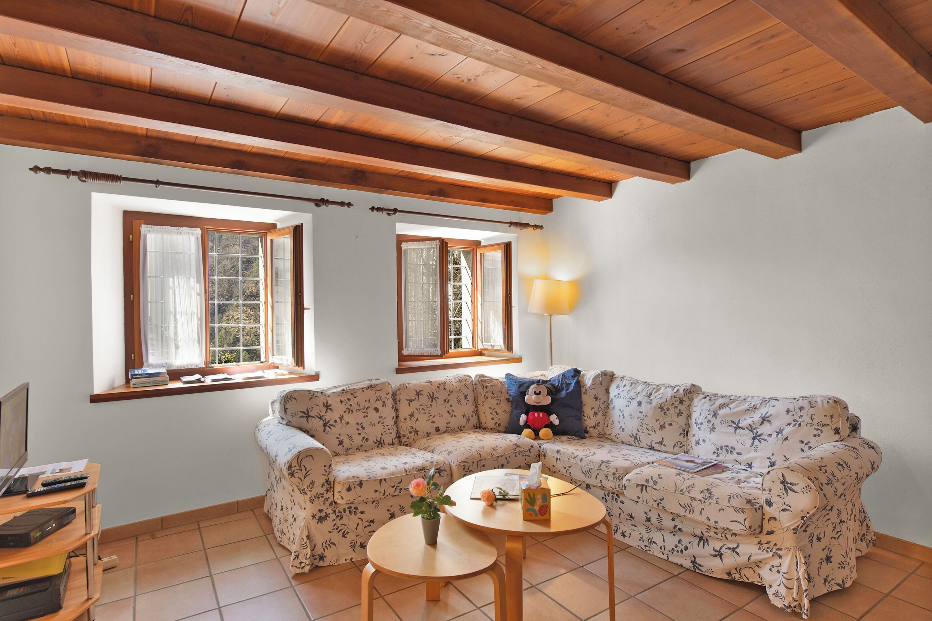 21-Zoll-Flachbildfernseher mit Digitalempfang, Kamin