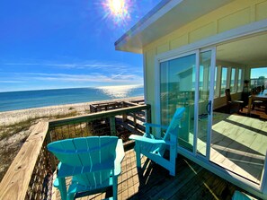 Terrace/patio - July 4 Wk Reduced! Beachfront in Surfside Shores (Gulf Shores)