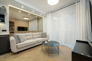 Living area - Black and Beige Apartment by Renters (Wroclaw)