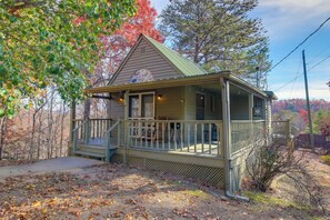 House (1 Bedroom) | Front of property - 'faith Cabin' in Cosby: Fire Pit + Covered Deck (Cosby)