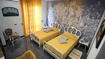 Business Twin Room | Living area | 30-inch LED TV with satellite channels, heated floors