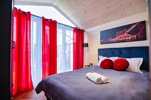 익스클루시브 샬레 | 저자극성 침구, 메모리폼 침대, 각각 다른 스타일의 인테리어, 각각 다르게 가구 비치