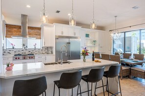 Fridge, microwave, oven, stovetop - Family Matters in Destiny East - Private Pool, Dog Friendly, Golf Cart (Destin)