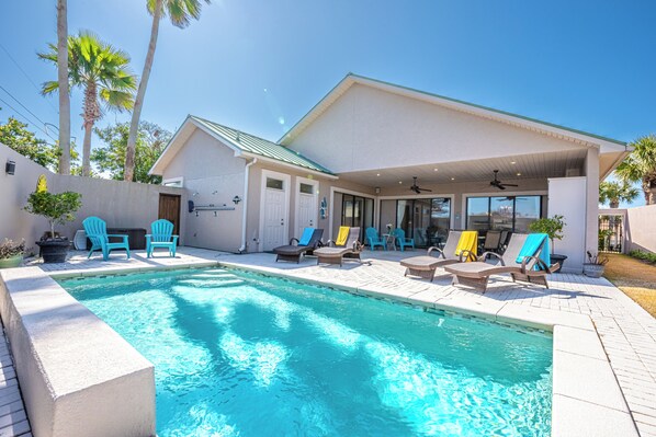 A heated pool