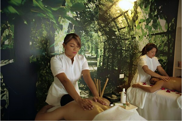 Body treatments, body scrubs, manicures and pedicures, massages