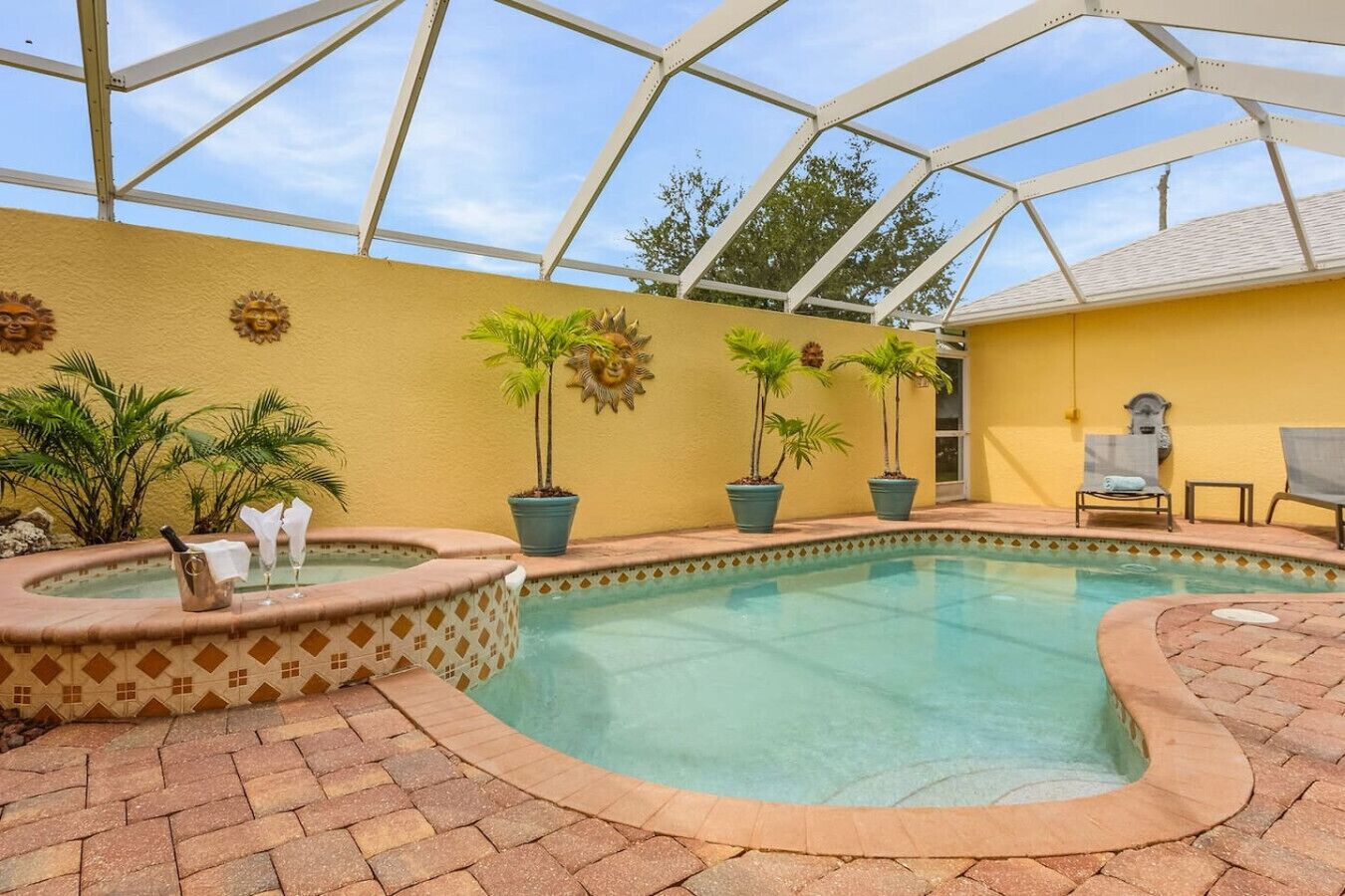 A heated pool