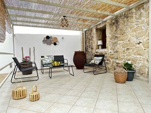 Terrace/patio - Afroditi,2 bedrooms,pool,Margarites,Rethymno,Crete (Pigouniana)