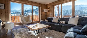 Le Tiki Mont Blanc Jaccuzi et vue Mont Blanc