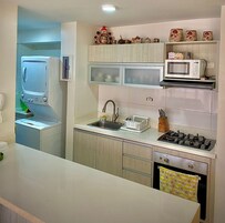 Refrigerador, microondas, horno, licuadora