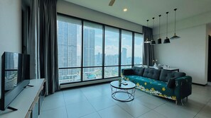 43-inch Smart TV with cable channels, fireplace - Opus Residences Merdeka Tower KL (Kuala Lumpur)