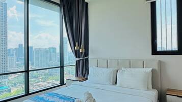 Premium bedding, memory-foam beds, soundproofing, free WiFi