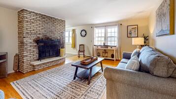 TV, table football, music library