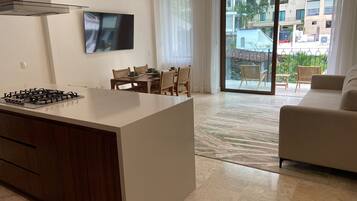 65-inch Smart TV with cable channels, Netflix, streaming services