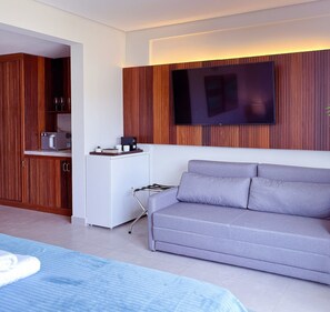 Apartamento | Área de estar | Smart TV, serviços de streaming