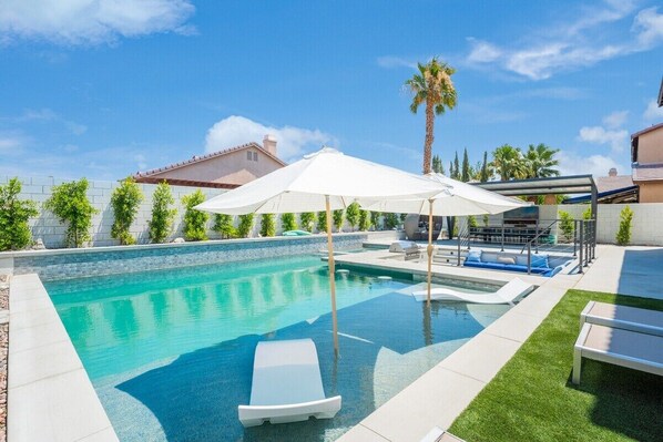 A heated pool