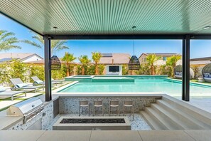 A heated pool