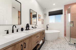 Hair dryer, towels