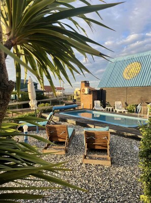 A heated pool