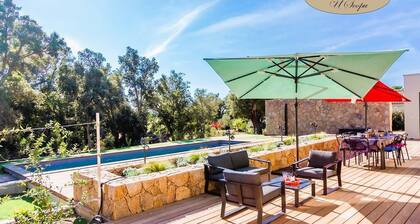 Villa U Scopu, 6 pers, piscine chauffée, 10 mn plage en voiture